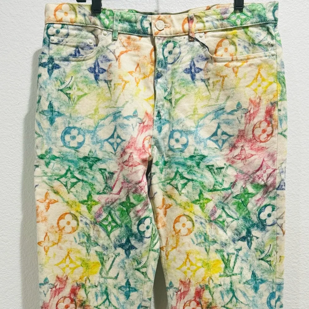 NWTS Louis Vuitton *RARE* Pastel Monogram Jeans - Picture 12 of 15